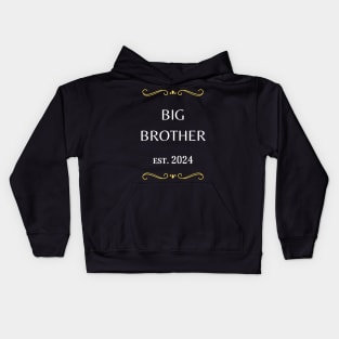 big brother to be - big brother est 2024 Kids Hoodie